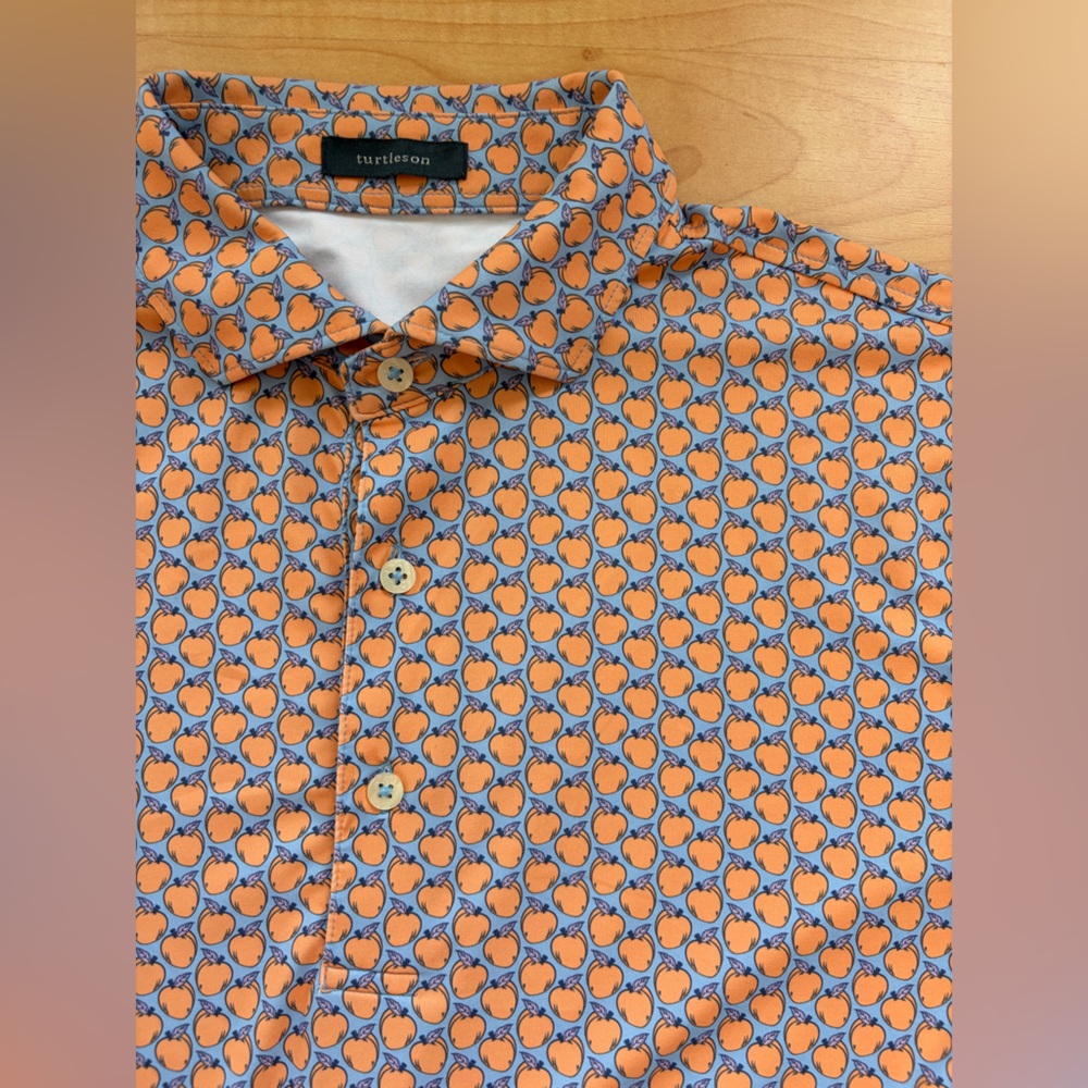 Turtleson Golf Polo with Peaches - Size M